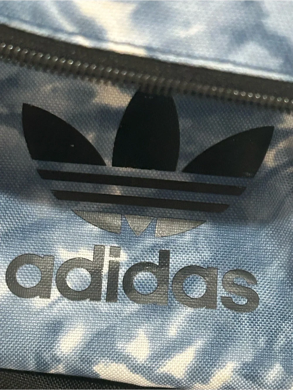 adidas Blue and White Tie-Dye Kids Backpack